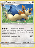 Stoutland 105/149 Sun & Moon Base Set English Pokémon card