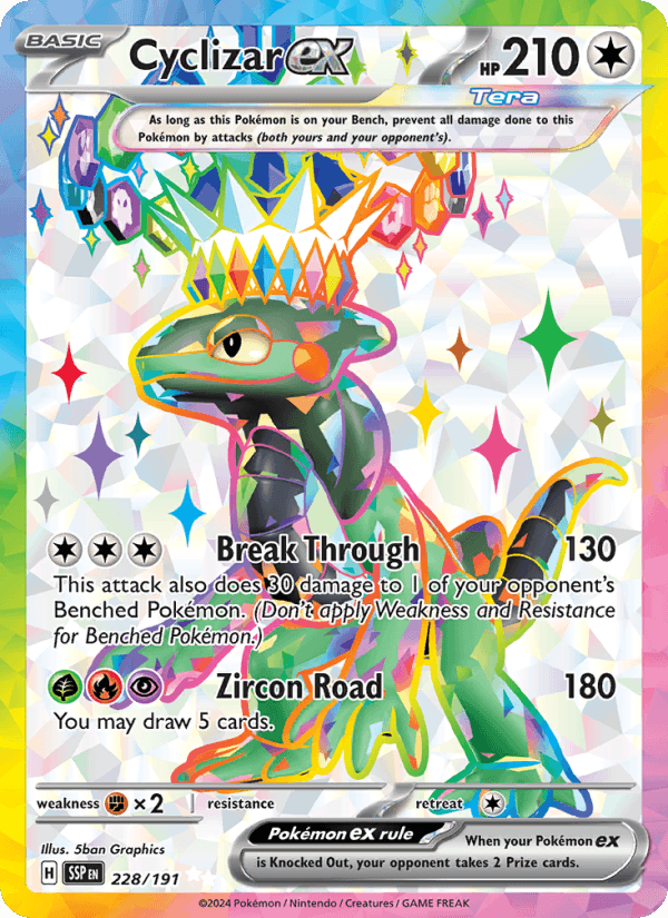 Cyclizar ex 228/191 Surging Sparks English Pokémon card