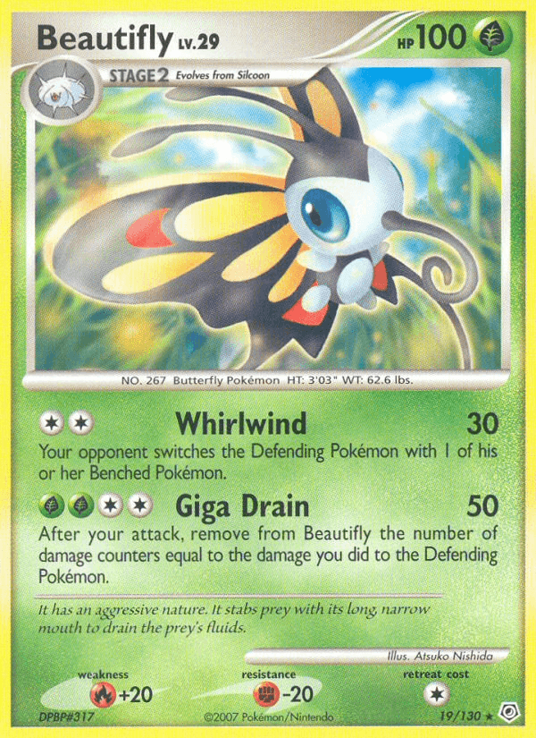 Beautifly 19/130 Diamond & Pearl English Pokémon card