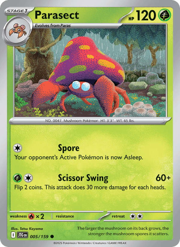 Parasect 5/159 Journey Together English Pokémon card