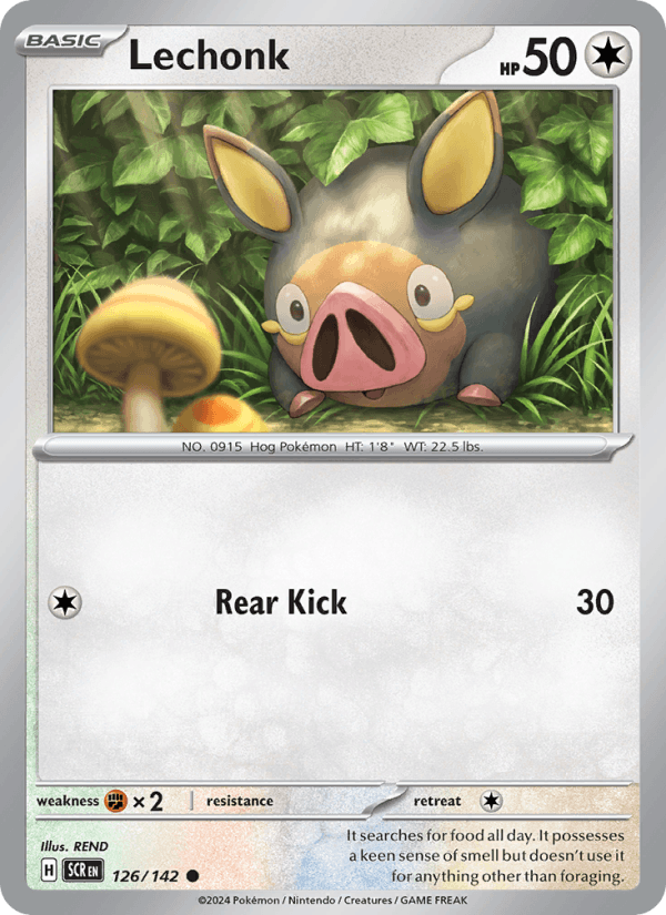 Lechonk 126/142 Stellar Crown English Pokémon card