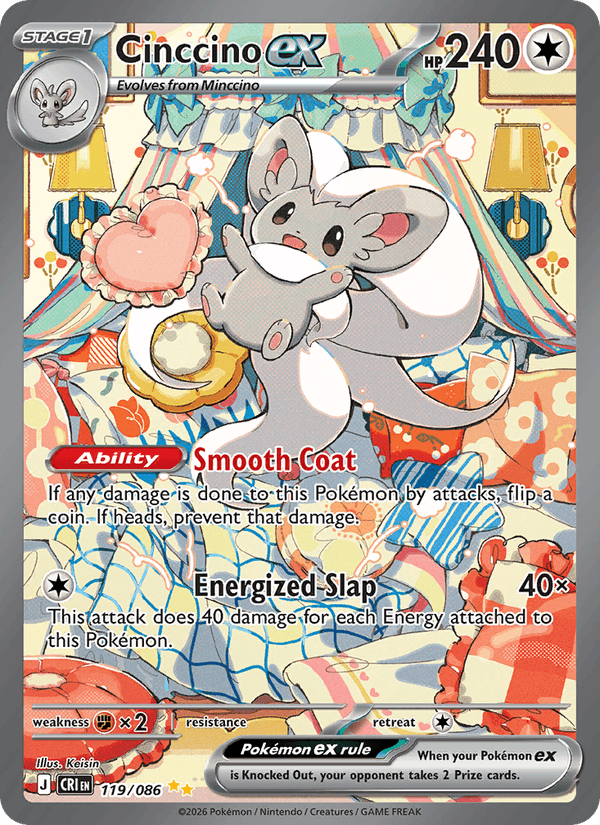 Cinccino ex 119/86 Chaos Rising English Pokémon card