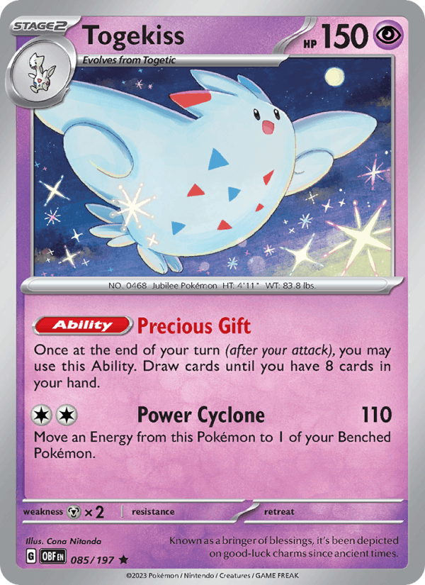 Togekiss 85/197 Obsidian Flames English Pokémon card