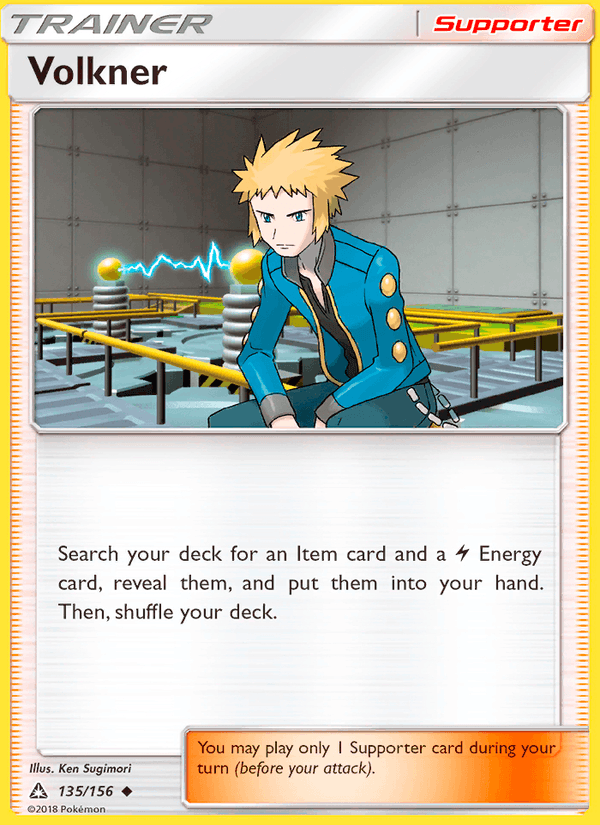 Volkner 135/156 Ultra Prism English Pokémon card