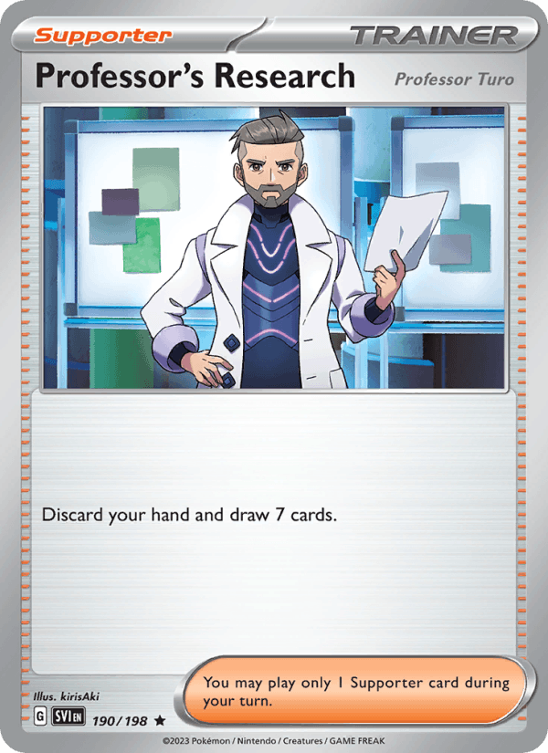Professor's Research (Professor Turo) 190/198 Scarlet & Violet English Pokémon card