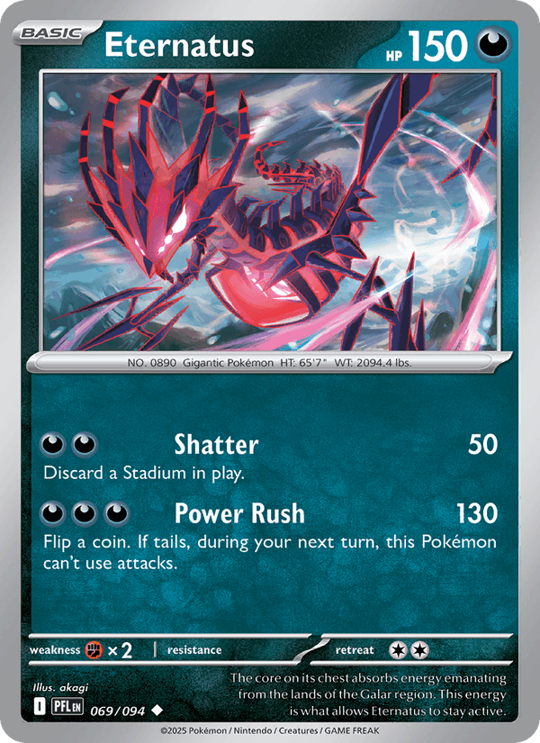 Eternatus 69/94 Phantasmal Flames English Pokémon card