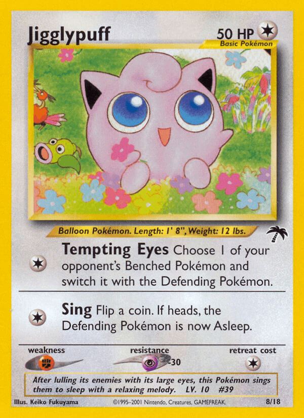 Jigglypuff 8 Southern Islands English Pokemon card