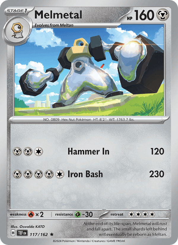 Melmetal 117/162 Temporal Forces English Pokémon card