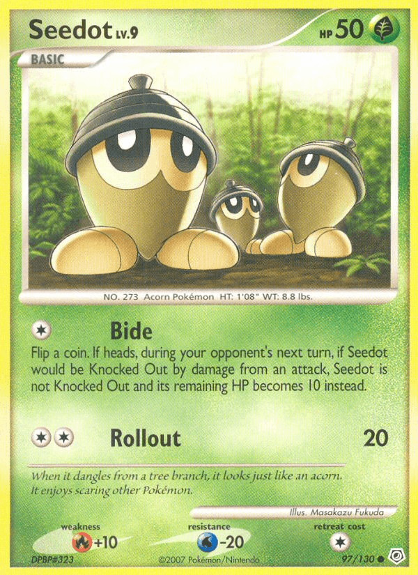 Seedot 97/130 Diamond & Pearl English Pokémon card