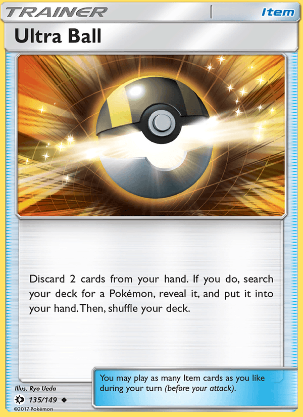 Ultra Ball 135/149 Sun & Moon Base Set English Pokémon card