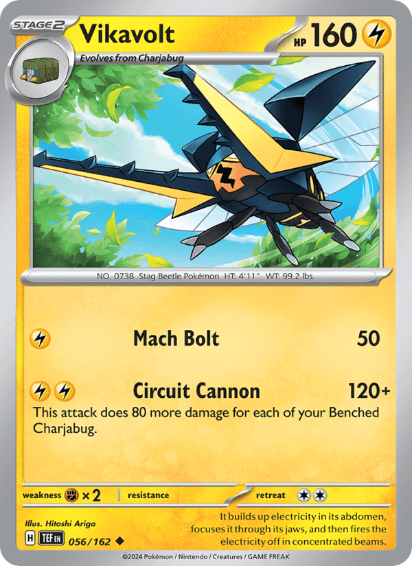 Vikavolt 56/162 Temporal Forces English Pokémon card