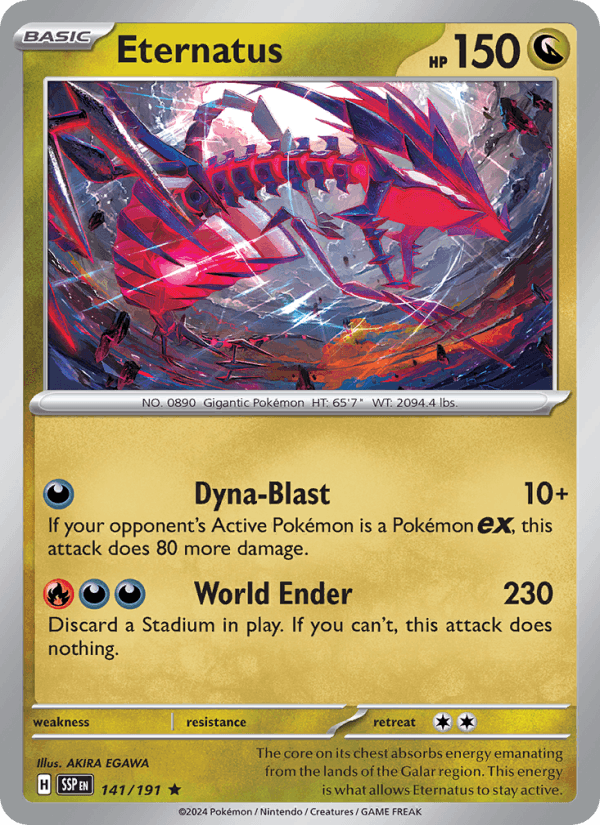 Eternatus 141/191 Surging Sparks English Pokémon card
