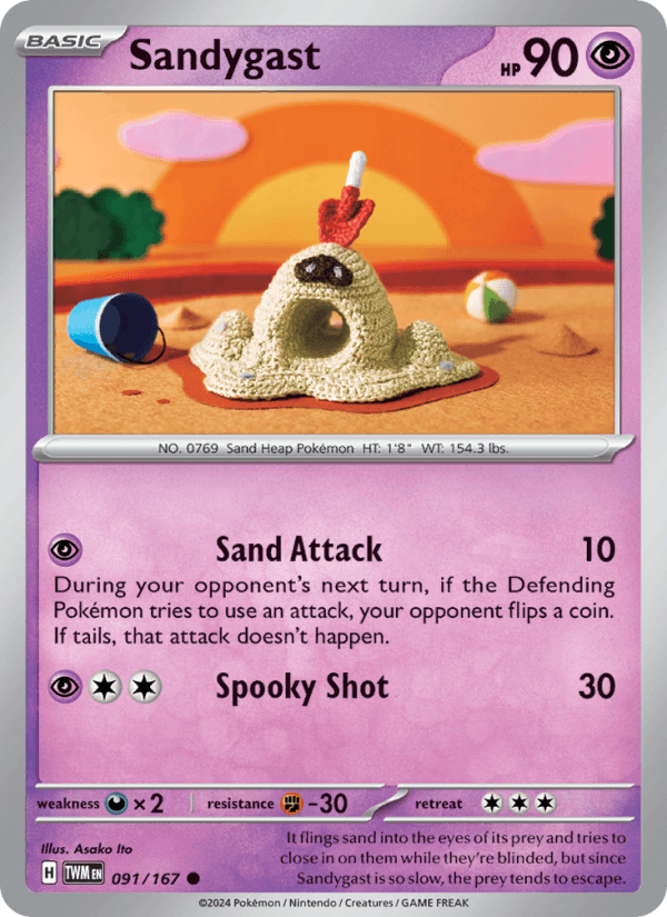 Sandygast 91/167 Twilight Masquerade English Pokémon card
