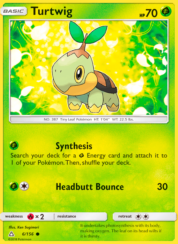 Turtwig 6/156 Ultra Prism English Pokémon card