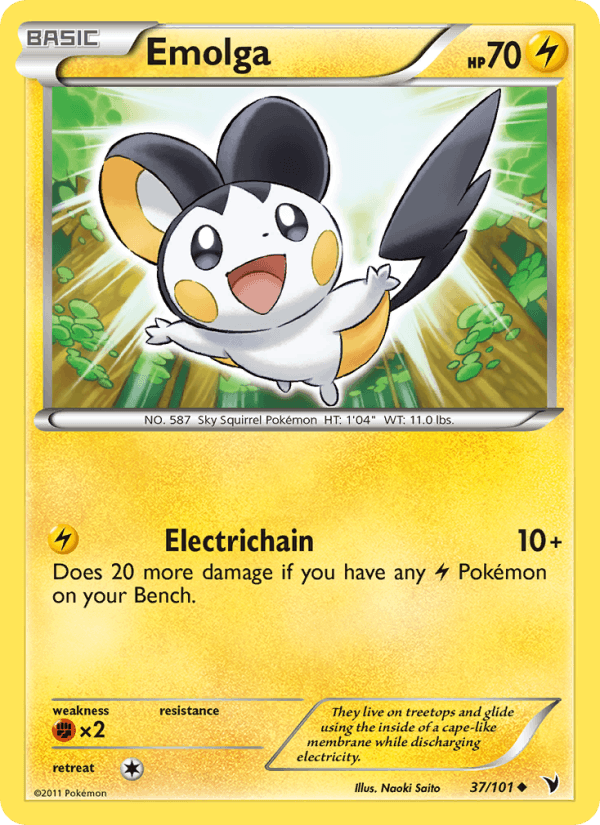 Emolga 37/101 Noble Victories English Pokémon card