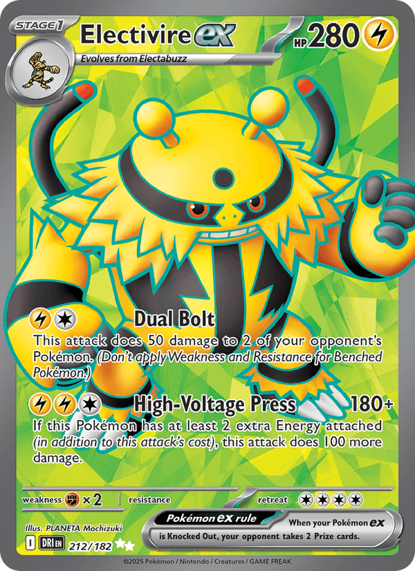 Electivire ex 212/182 Destined Rivals English Pokémon card
