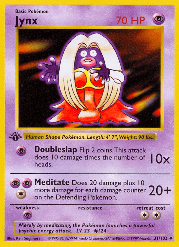 Jynx 31/102 Base Set English Pokémon card