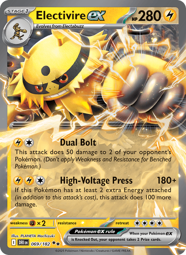 Electivire ex 69/182 Destined Rivals English Pokémon card