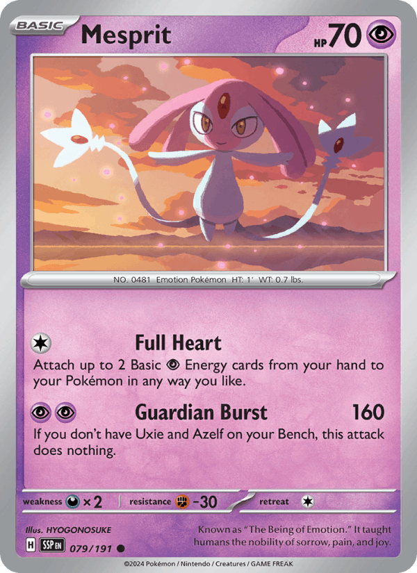 Mesprit 79/191 Surging Sparks English Pokémon card