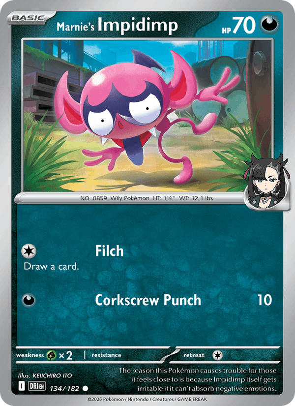 Marnie's Impidimp 134/182 Destined Rivals English Pokémon card