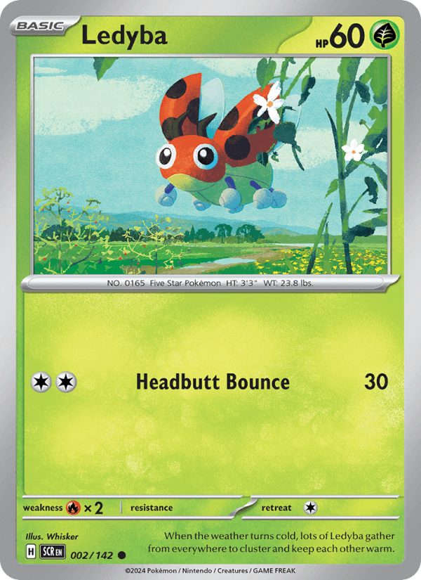 Ledyba 2/142 Stellar Crown English Pokémon card