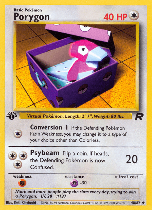 Porygon 48/82 Team Rocket English Pokémon card