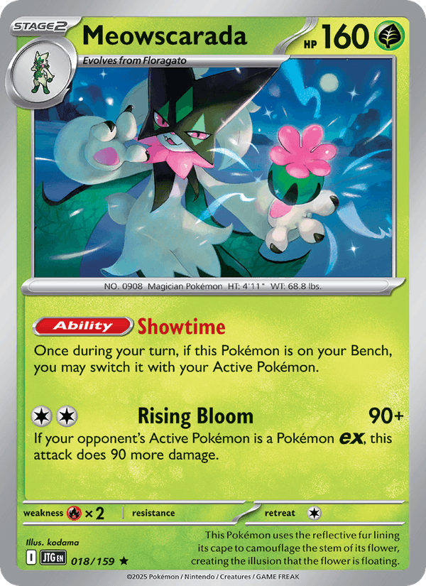 Meowscarada 18/159 Journey Together English Pokémon card