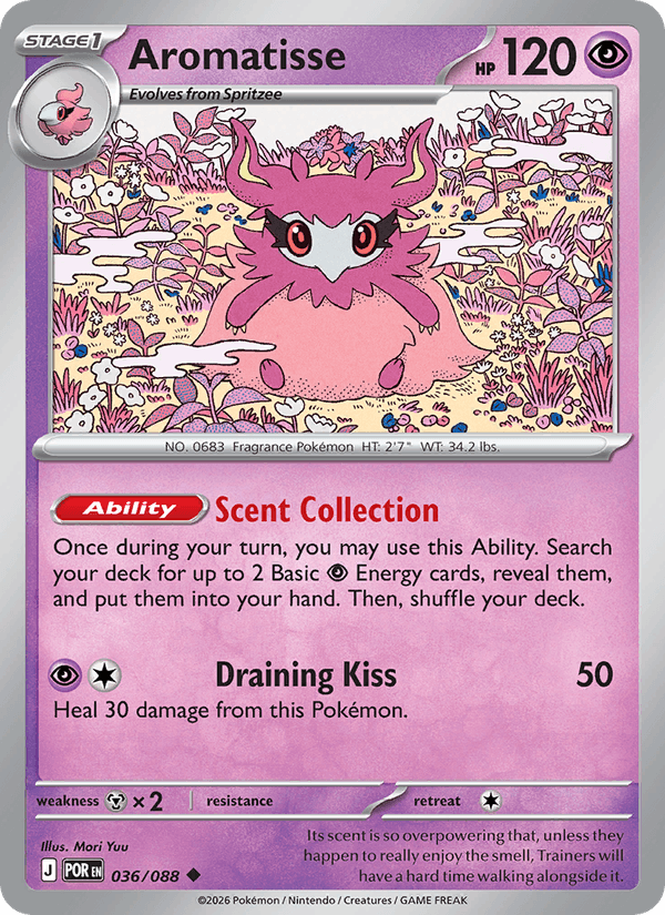 Aromatisse 36/88 Perfect Order English Pokémon card