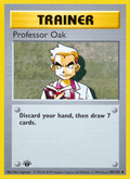 Professor Oak 88/102 Base Set English Pokémon card