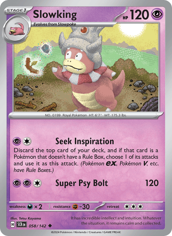 Slowking 58/142 Stellar Crown English Pokémon card