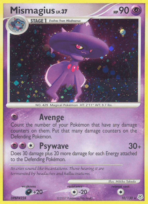 Mismagius 10/130 Diamond & Pearl English Pokémon card