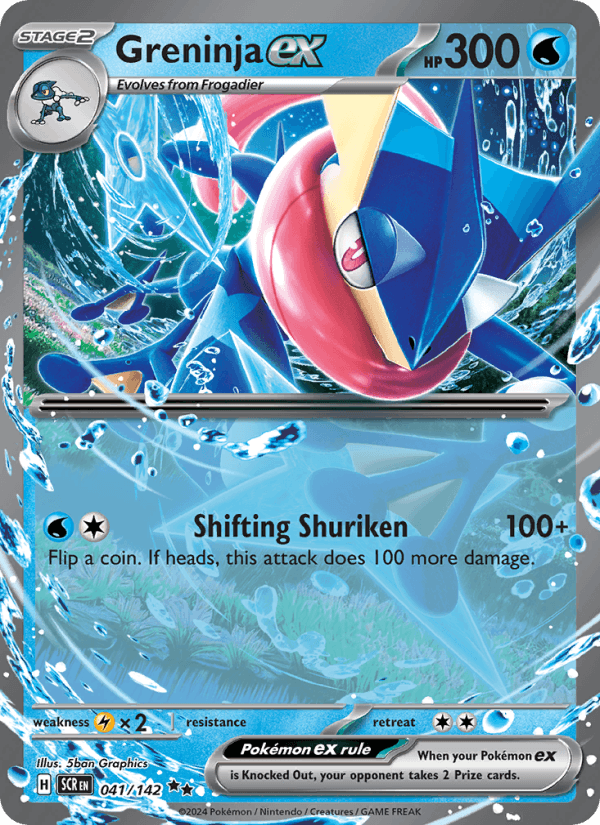 Greninja ex 41/142 Stellar Crown English Pokémon card