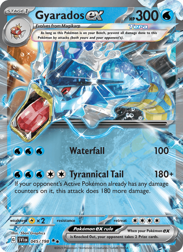Gyarados ex 45/198 Scarlet & Violet English Pokémon card