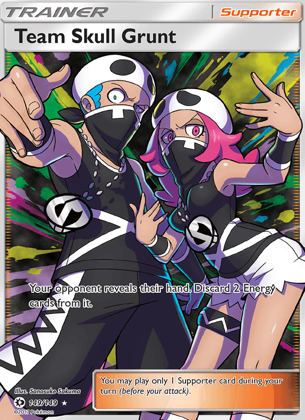 Team Skull Grunt 149/149 Sun & Moon Base Set English Pokémon card