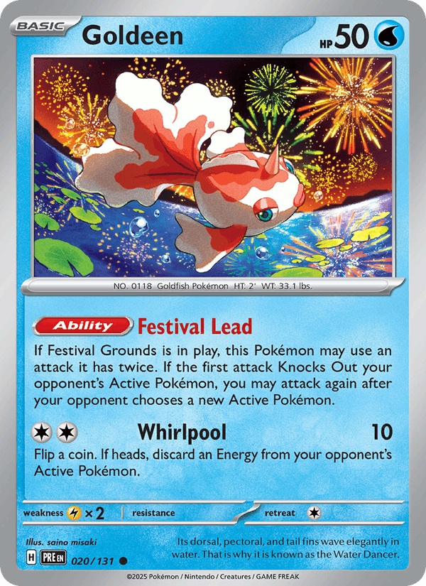 Goldeen 20/131 Prismatic Evolutions English Pokémon card