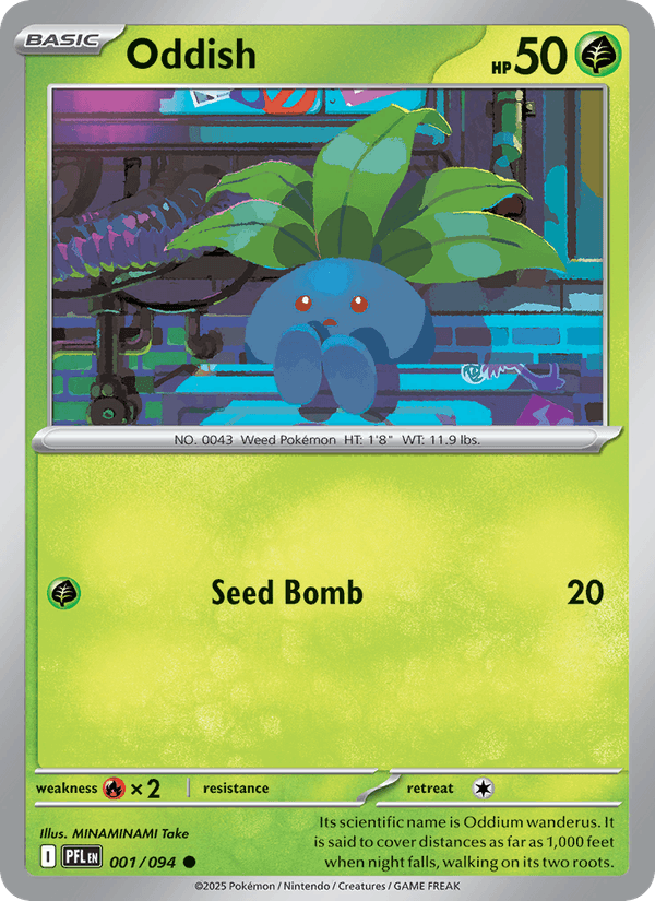 Oddish 1/94 Phantasmal Flames English Pokémon card