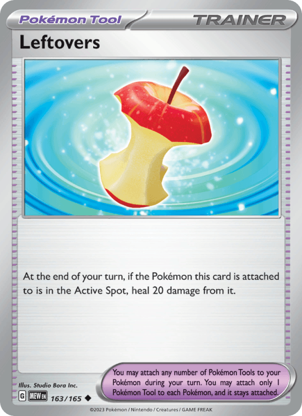 Leftovers 163/165 151 English Pokémon card