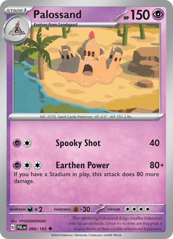 Palossand 96/193 Paldea Evolved English Pokémon card