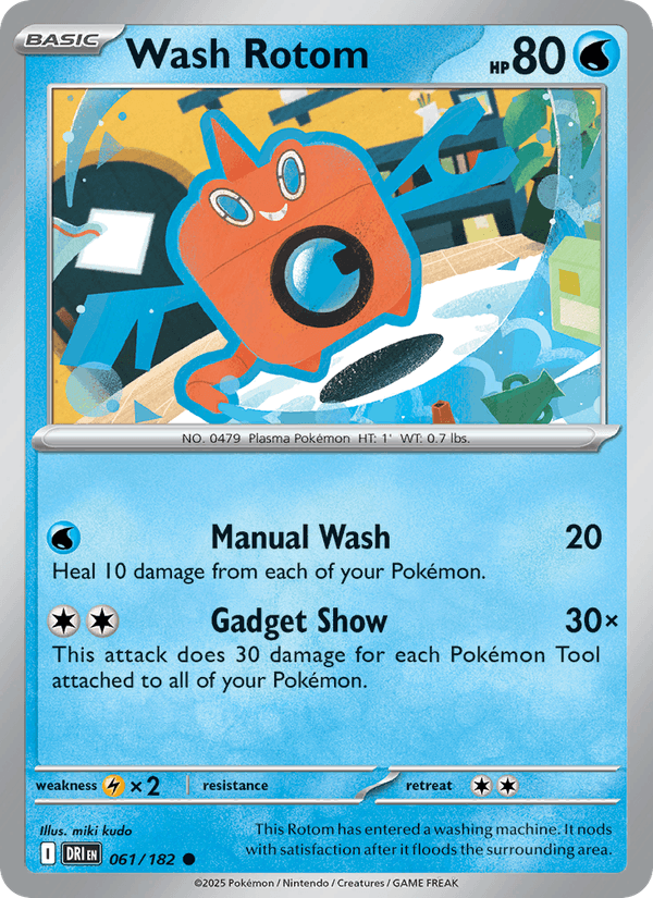 Wash Rotom 61/182 Destined Rivals English Pokémon card
