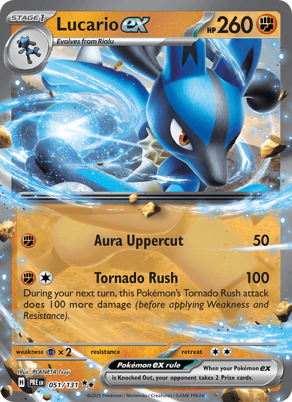 Lucario ex 51/131 Prismatic Evolutions English Pokémon card