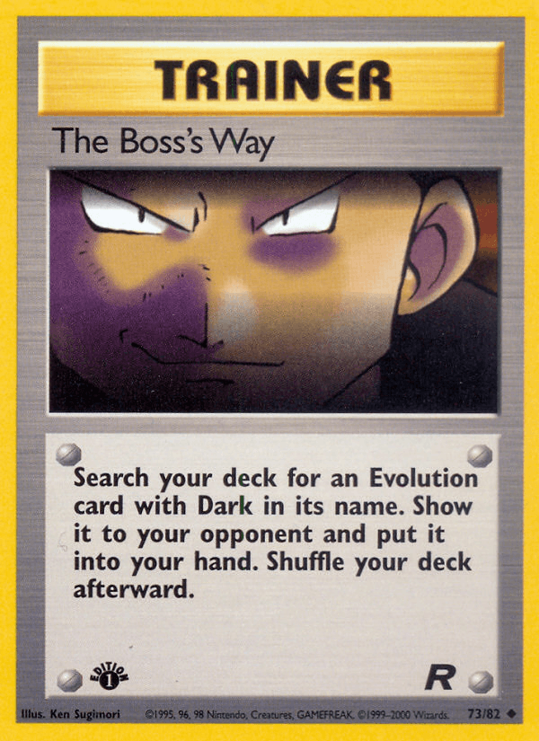 The Boss's Way 73/82 Team Rocket English Pokémon card