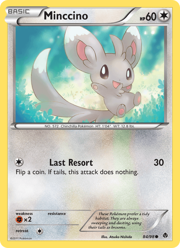 Minccino 84/98 Emerging Powers English Pokémon card