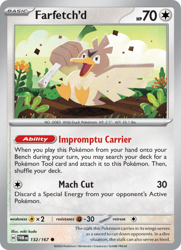 Farfetch'd 132/167 Twilight Masquerade English Pokémon card