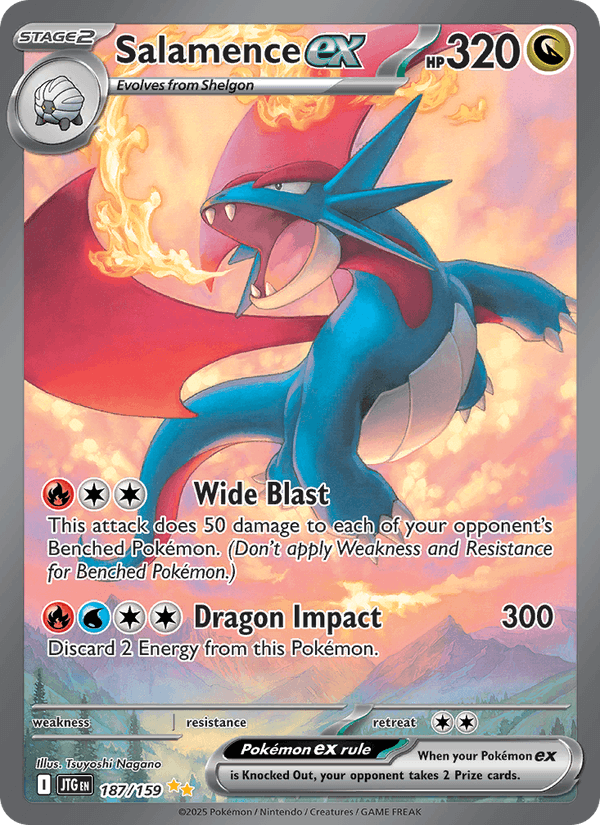Salamence ex 187/159 Journey Together English Pokémon card