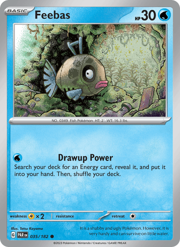 Feebas 35/182 Paradox Rift English Pokémon card