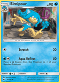 Simipour 37/147 Burning Shadows English Pokémon card