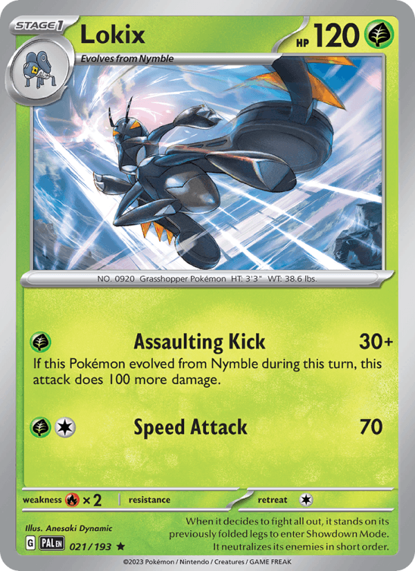 Lokix 21/193 Paldea Evolved English Pokémon card