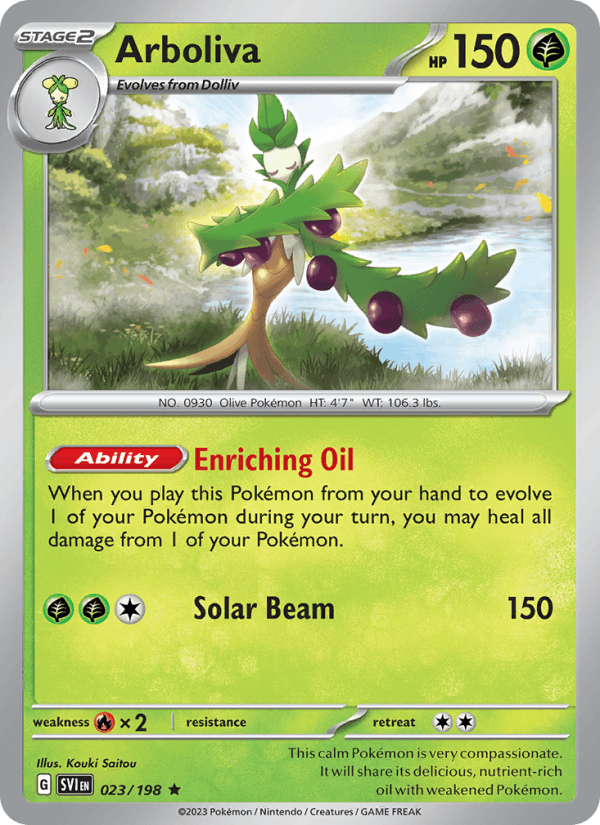 Arboliva 23/198 Scarlet & Violet English Pokémon card