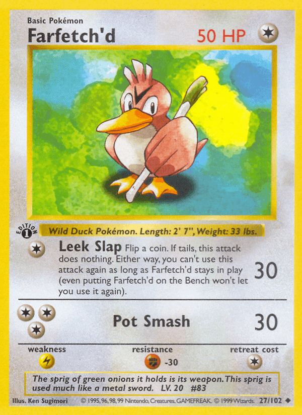 Farfetch'd 27/102 Base Set English Pokémon card