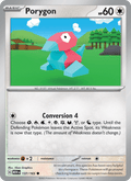 Porygon 137/165 151 English Pokémon card